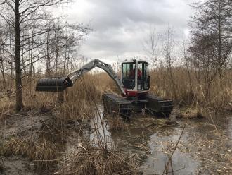 Amphibienbagger / Schwimmbagger Waterking WK20 mit Bioöl