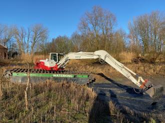 Amphibienbagger / Schwimmbagger Waterking WK95 mit Bioöl