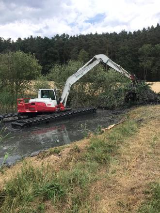 Amphibienbagger / Schwimmbagger Waterking WK95 mit Bioöl