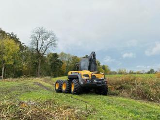 Universal Mobilbagger Mecalac 12MTX Greenjob 6x4 für Gewässerunterhaltung