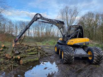 Universal Mobilbagger Mecalac 12MTX Greenjob 6x4 für Gewässerunterhaltung