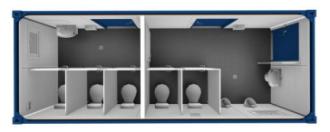 Damen/Herren - WC-CONTAINER SA20' Saarbrücken