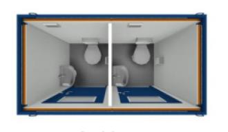 Damen/Herren - WC-CONTAINER SA8' Saarbrücken