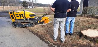 Baumstumpffräse selbstfahrend funkgesteuerte Stubbenfräse, 50 PS Stollberg Erzgebirge