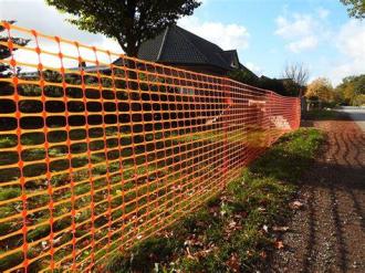 Fangzaun Orange_Kunststoff Höhe_ 1m Länge 50 m