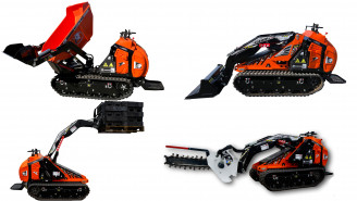 Minidumper z koparką do rowów CMF 