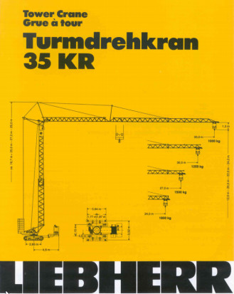 Liebherr 35 KR Turmdrehkran Raupenfahrwerk Memmingen