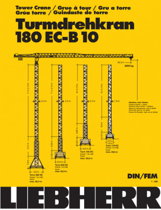 Liebherr 180 EC-B 10 Turmdrehkran Obendreher Memmingen