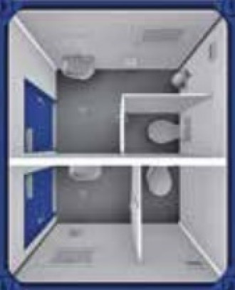 Sanitärcontainer Herren / Damen SA 10‘/5 (3 m) Erlangen