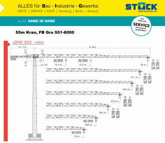 Turmdrehkran Obendreher FB-Gru GHS 551-6000 