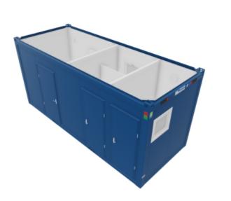 WC-Container 20′ D/H barrierefrei 