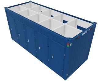 WC-Container 20′ „Maxi“ 10 Kabinen 