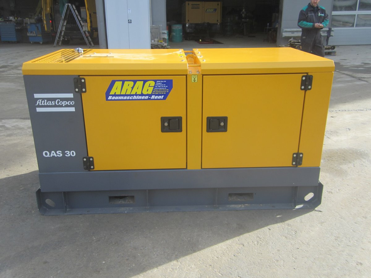 Atlas Copco QAS30 30kVA Stromaggregat Schweiz