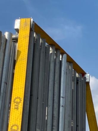 Bauzaunaufsatz für Zurrgurte Zauntransportgurthalter