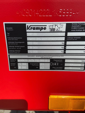 Traktor Anhänger Krampe HP 20 Carrier