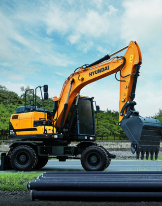 Hyundai Mobilbagger R140W Wiesbaden