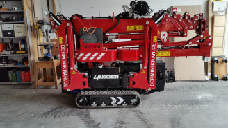 Minikran Hoeflon C6 mit Glasauger Aachen