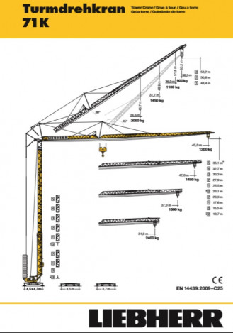 Żuraw budowlany Liebherr 71 K 