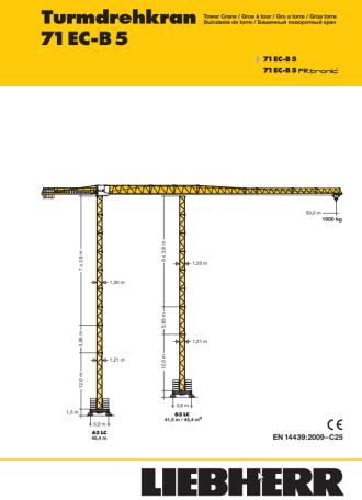 Liebherr 71 EC-B 5 Turmdrehkran Obendreher