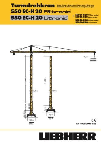 Liebherr 550 ECH Turmdrehkran Obendreher