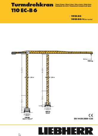 Liebherr 110 EC-B 6 Turmdrehkran Obendreher
