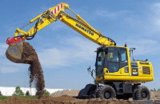Bagger Rostock mieten Komatsu PW 148 Tessin
