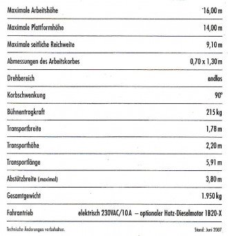 Anhängerbühne Rostock 16 m