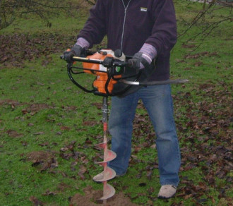 Erdbohrgerät bis Ø 20 / 30 cm, Benzingemisch 