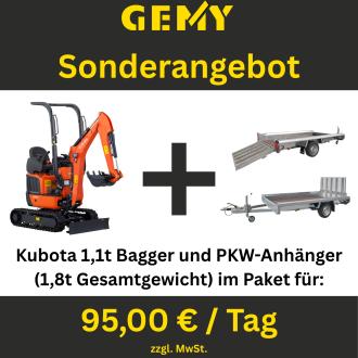Minibagger 1.125 kg - Kubota U10-5