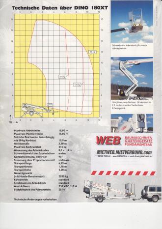 Anhänger Arbeitsbühne 18 m  D180xT Hubsteiger