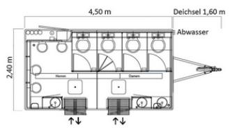 mobi TRAILER 460 Kompakter Toilettenwagen
