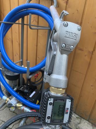 Heizölpumpe Dieselpumpe Heizöltank Leerungspumpe Profi Impellerpumpe, selbstansaugend, 230V, 60l/ min, bis 30m Schlauch, mit Zapfpistole und Filtereinheit, Zuwa