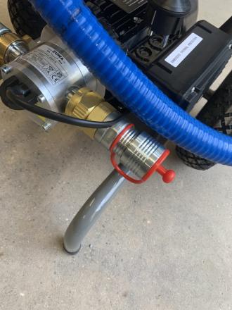 Heizölpumpe Dieselpumpe Heizöltank Leerungspumpe Profi Impellerpumpe, selbstansaugend, 230V, 60l/ min, bis 30m Schlauch, mit Zapfpistole und Filtereinheit, Zuwa