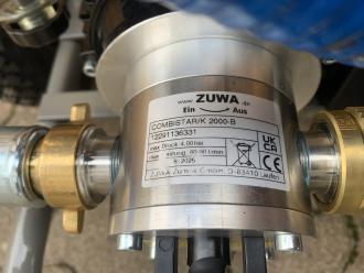 Heizölpumpe Dieselpumpe Heizöltank Leerungspumpe Profi Impellerpumpe, selbstansaugend, 230V, 60l/ min, bis 30m Schlauch, mit Zapfpistole und Filtereinheit, Zuwa