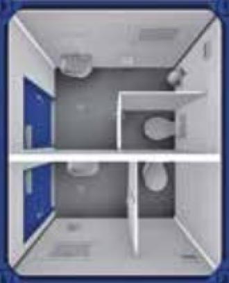 Sanitärcontainer Herren / Damen SA 10‘/5 (3 m) 