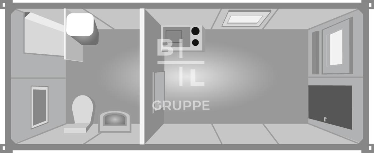 Bauleitercontainer Typ 20’ / 6 m