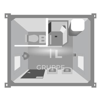 Sanitärcontainer 3 m (SA 10ft / 1) 