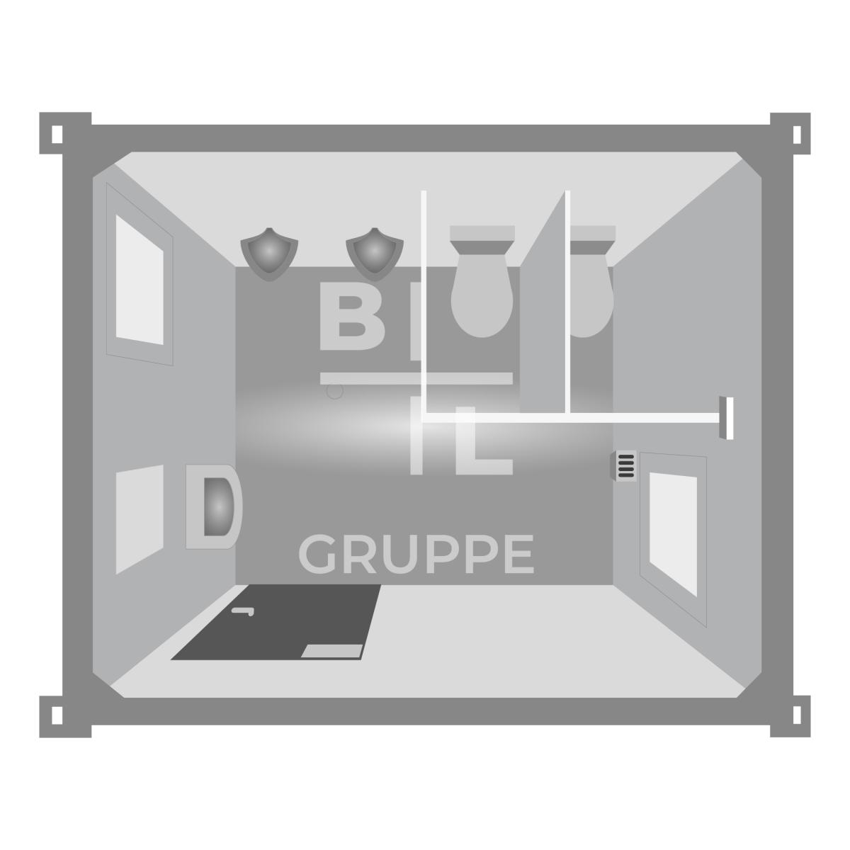 Sanitärcontainer WC-Container 3 m (SA 10ft / 4)