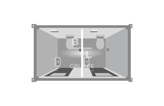 Sanitärcontainer WC-Container 8’ (WC8) – Kompakte Standardausführung Germering