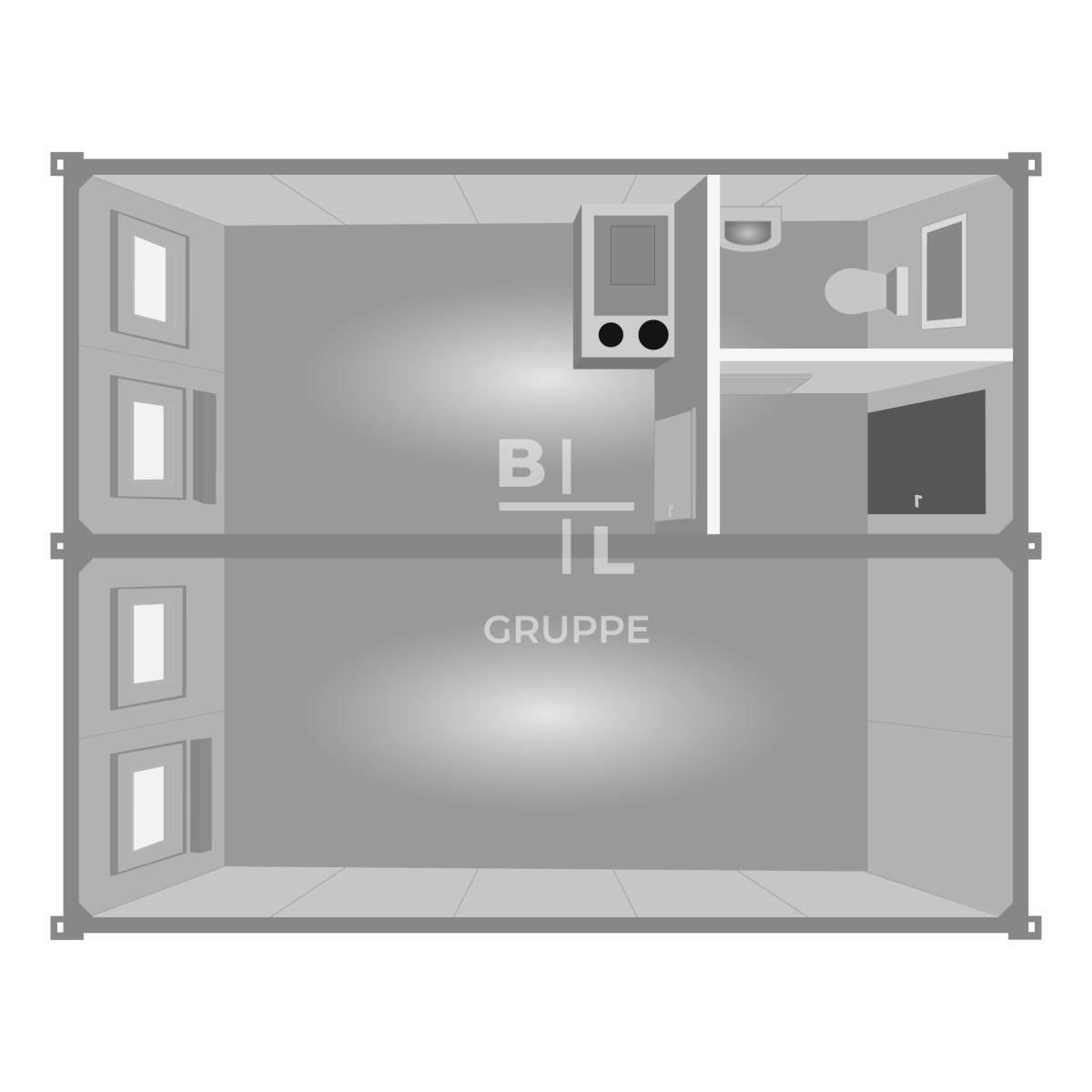 Containeranlage Doppelcontainer (DC20WcKk)