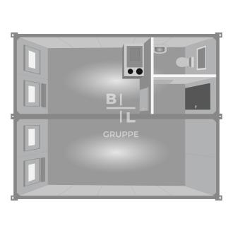Containeranlage Doppelcontainer (DC20WcKk) 