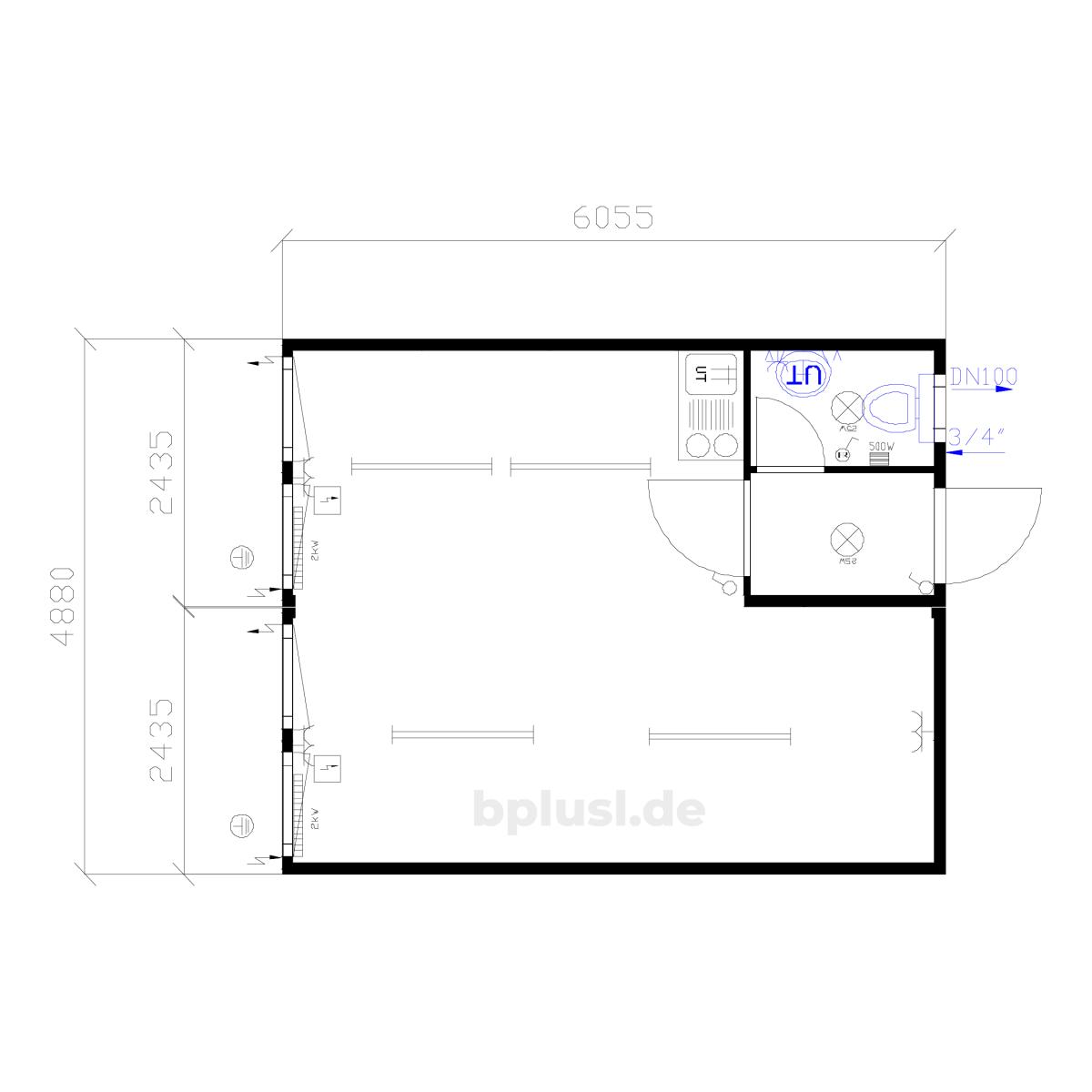 Containeranlage Doppelcontainer (DC20WcKk)