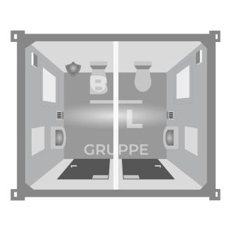 Sanitärcontainer WC-Container 3 m (SA 10ft / 5) Chemnitz