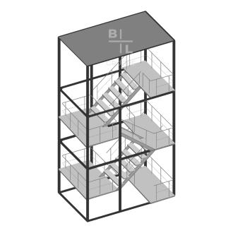 Treppencontainer EG – 2. OG