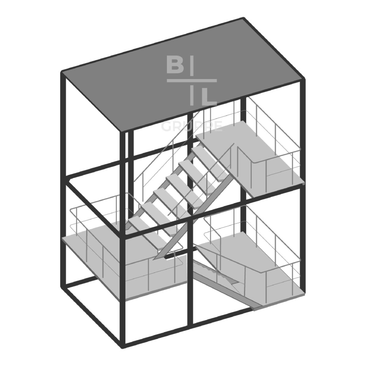 Treppencontainer EG – 1. OG
