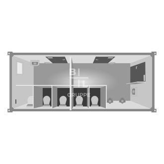 Sanitärcontainer WC-Container 2get. Typ 20’ / 6 m (WC20) – Getrennte Ausführung Chemnitz
