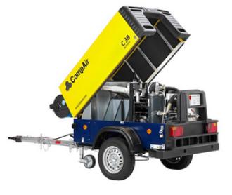 Kompressor Compair C 38 mit Stromaggregat  4 cbm