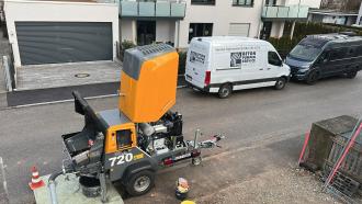 Schlauchpumpe für Beton