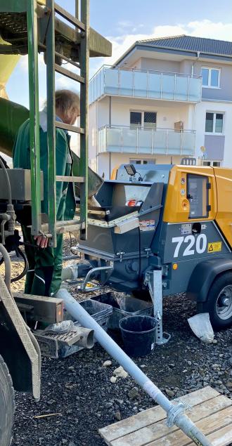 Betoneinbau und Bodenplatten betonieren