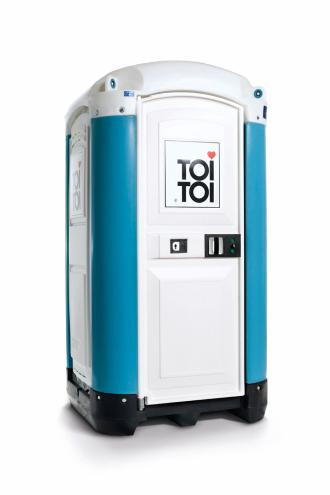 TOI® FRESH Toilettenkabinen mit WC und Urinal sowie Spiegel und Kleiderhaken 